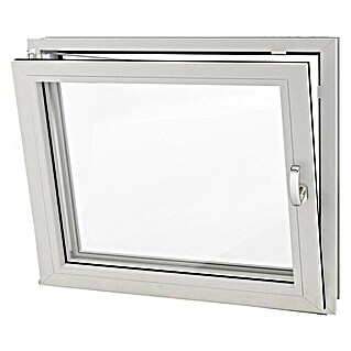 Solid Elements Kellerfenster (B x H: 90 x 60 cm, DIN Anschlag: Links, Weiß)