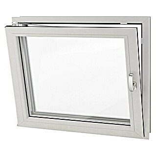 Solid Elements Kellerfenster (B x H: 100 x 60 cm, DIN Anschlag: Links, Weiß)