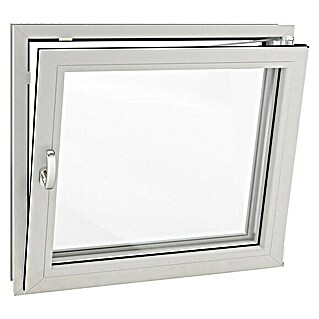 Solid Elements Kellerfenster (B x H: 80 x 60 cm, DIN Anschlag: Rechts, Weiß)