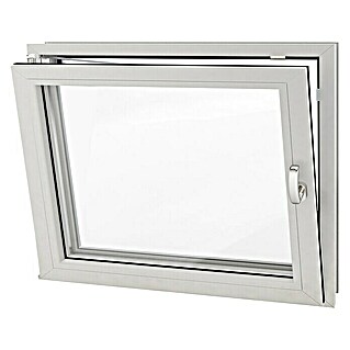 Solid Elements Kellerfenster (B x H: 100 x 50 cm, DIN Anschlag: Links, Weiß)