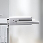 Diamond Doors Glastürbeschlag Style Premium WC (Edelstahloptik, Bandbohrung/Bänder: Office 3-teilig, WC-Schloss)