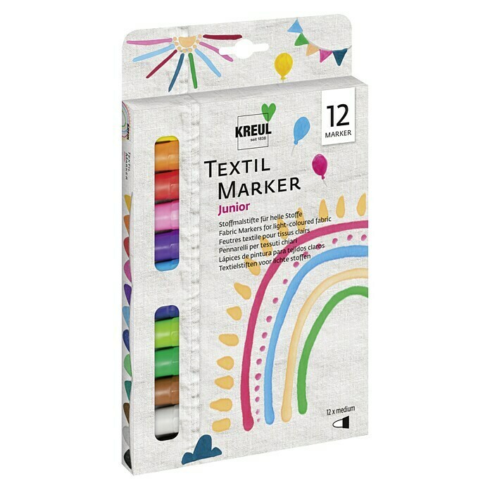 KREUL Textil Marker medium Junior 12er Set
