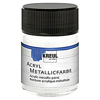 KREUL Acrylfarbe Metallic (Perlmuttweiß, 50 ml)