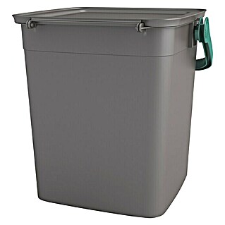Cubo de basura Bio compost (9 l, Gris, Rectangular, Polipropileno)