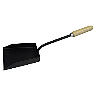 Imex El Zorro Recogedor para pellets (L x An: 17,5 x 16,5 cm, Con mango de madera, Negro)