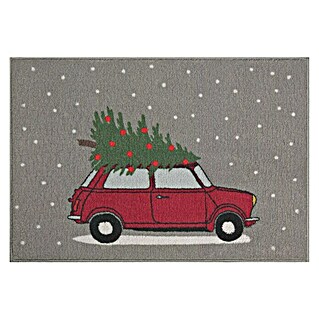 Fußmatte Christmas Car (Bunt, 40 x 60 cm, 100 % Polyester)