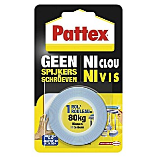 Pattex Geen spijkers & schroeven Dubbelzijdig tape (Temperatuurbestendig)