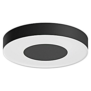 Philips Hue LED-Deckenleuchte rund Waca Infuse (Ø x H: 43 x 8,4 cm, Schwarz)