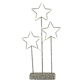 Artículos decorativos Estrellas LED (Gris, 40 cm)
