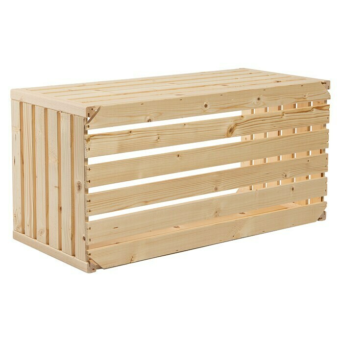 Holzkiste Transportkiste Aufbewahrungskiste Holztruhe Box mit Seilen ca 70 cm 