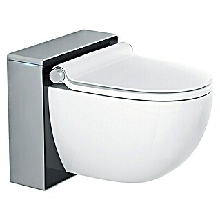 Grohe Wand-Dusch-WC-Set Sensia (Mit Spülrand, Mit schmutzabweisender Glasur, Waagerecht, Weiß/Grau)