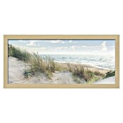 Gerahmtes Bild Oversized (Baltic Sea Coast, 124 x 50 cm, Weiß)