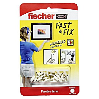 Fischer Gancho para colgar cuadros Fast & Fix (16 ud., Blanco)