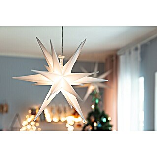 Tween Light LED-Stern 3D hängend (Außen, 1-flammig, Durchmesser: 50 cm, Weiß, Warmweiß)