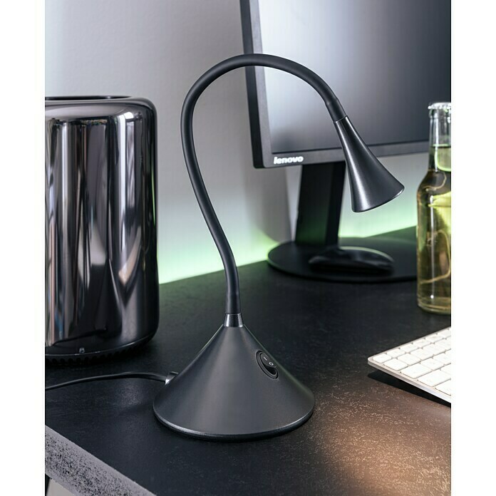 Reality Leuchten LED-Tischleuchte Viper (3 W, Schwarz, Warmweiß, Kunststoff)