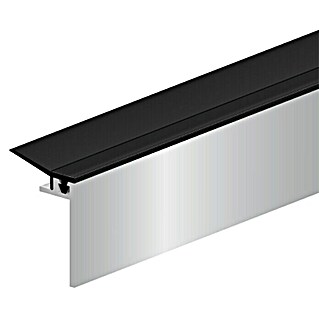 Ellen Tochtstrip Opbouw ANB-16 (Aluminium, Zilver/Zwart, l x b: 230 x 2,6 cm)