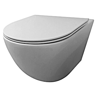 Best Design Hangend toiletset Morrano (Zonder spoelrand, Spoelvorm: Diep, Mat Grijs)