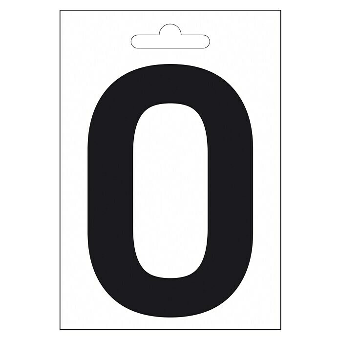 Folienzeichen (Zahl 7, 10 cm, PVC, Schwarz)
