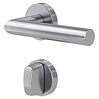 Diamond Doors Set kvaka za sobna vrata Premium WC (Plemeniti čelik, Oblik slova L, Brava za WC)
