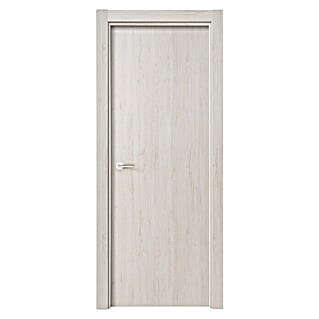 Pack puerta de interior vinílica Quebec (72,5 x 203 cm, Derecha, Blanco gris, Alveolar)