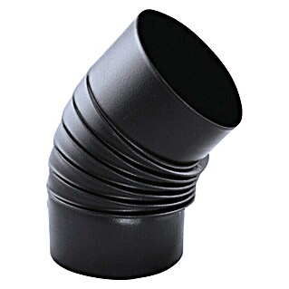 Practic Codo para tubos (Diámetro: 120 mm, 45 °, Negro, Mate)
