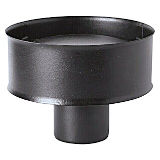 Practic Sombrerete deflector antirretorno para estufa de pellets (Diámetro: 80 mm, Negro)
