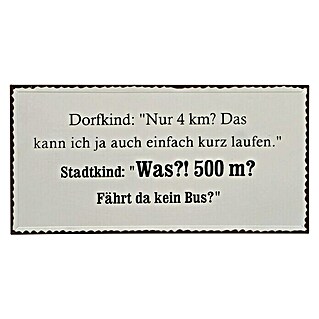 Deko-Schild Dorfleben (40 x 20 cm)