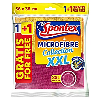 Spontex Bayeta de microfibra pack 1+1 (2 ud., Microfibra, 36 x 38 cm)