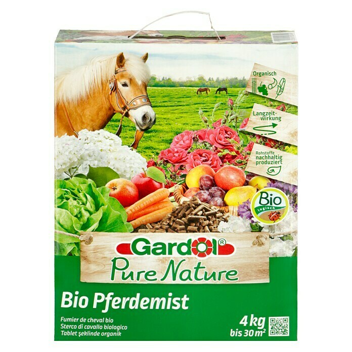 Gardol Pure Nature Bio-Pferdedung (4 kg, Inhalt ausreichend für ca.: 30 m²)