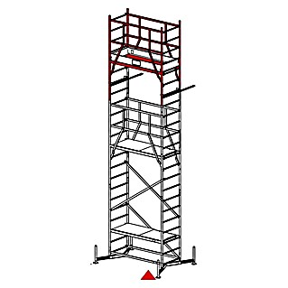 Krause ClimTec Aufstockelement 2. Aufstockung (Arbeitshöhe: 7 m, Bühnengröße: 1,5 x 0,6 m, Belastbarkeit Bühne: 200 kg)