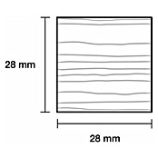 Quadratleiste (1 m x 28 mm x 28 mm, Buche, Unbehandelt)