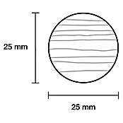 Rundstab I (Ø x L: 2,5 cm x 1,9 m, Buche, Glatt)