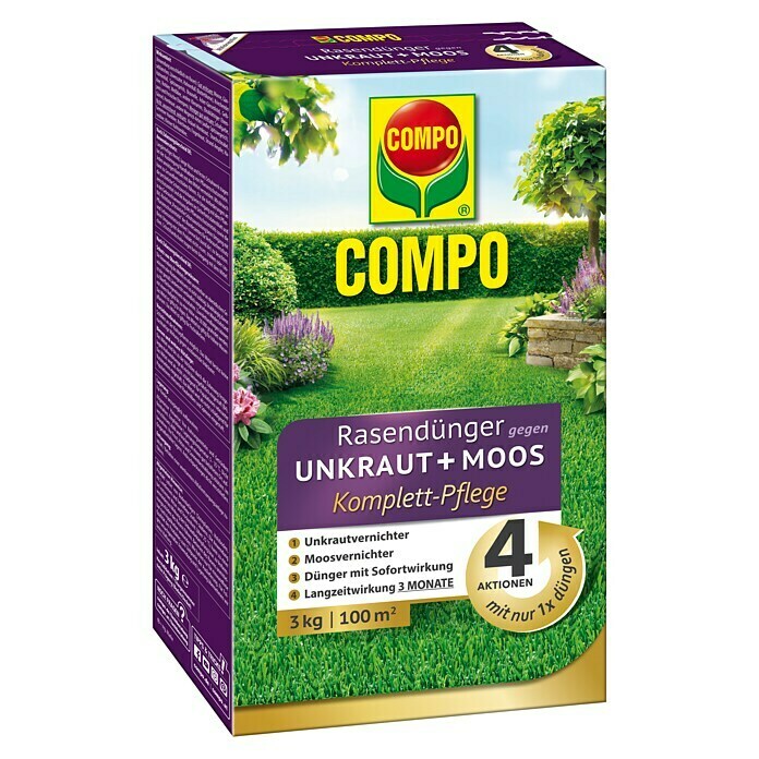 Compo Rasendünger gegen Unkraut & Moos (3 kg) -