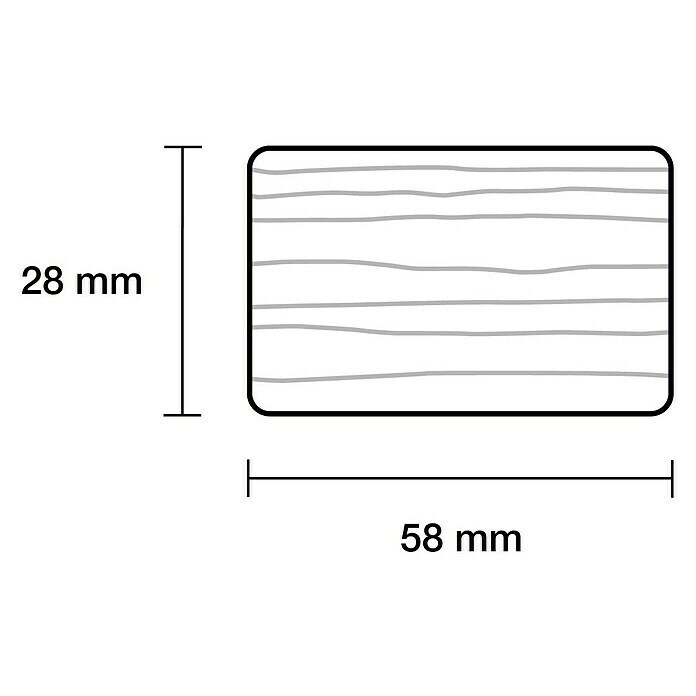 Banklatte (2,4 m x 5,8 cm x 2,8 cm, Fichte, Unbehandelt)