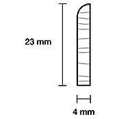 Profiles and more Tischkantleiste I (2,4 m x 0,4 cm x 2,3 cm, Kiefer, Unbehandelt)