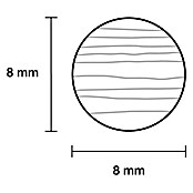 Rundstab I (Ø x L: 8 mm x 1 m, Buche, Glatt)