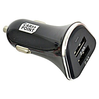 Carpoint USB-autolader 12V/24V Duo (Zwart)