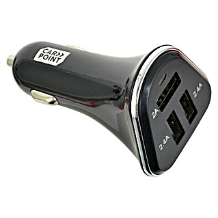 Carpoint USB-autolader 12V/24V Trippel (Zwart)