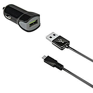 Celly USB-autolader 2.4A & Micro-USB (Zwart)