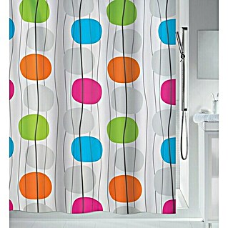 Spirella Cortina de baño textil Mobile (180 x 200 cm, Multicolor)