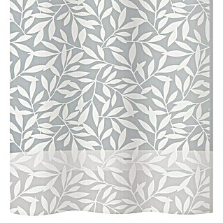 Diaqua Textil-Duschvorhang Leaf (180 x 200 cm, Grau/Weiß)