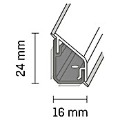 Kantoflex Wandabschlussprofil Design (Schiefer, 300 x 1,6 x 2,4 cm)