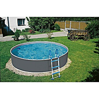 myPool Pool-Komplettset Splash (Ø x H: 360 x 110 cm, 10.000 l, Grau, 8 -tlg.)