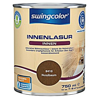 swingcolor Holzlasur Innenlasur (Nussbaum, 750 ml, Seidenmatt)
