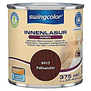 swingcolor Holzlasur Innenlasur (Palisander, 375 ml, Seidenmatt)