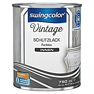 swingcolor Vintage Schutzlack (Farblos, 750 ml, Seidenmatt, Wasserbasiert)