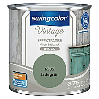 swingcolor Vintage Effektfarbe Möbel-Effektlack (Jadegrün, 375 ml, Seidenmatt, Wasserbasiert)