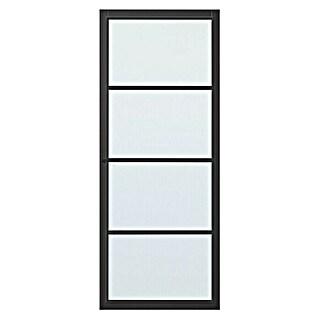 Solid Elements Binnendeur SE 4725 blank glas (78 x 211,5 cm, Draairichting: Links, Zwart, Opdek)
