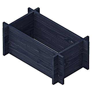 Hochbeet Multibox (L x B x H: 59 x 29,5 x 29,5 cm, Holz, Schwarz)