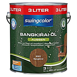 swingcolor Bangkirai-Öl (Bangkirai, 3 l, Seidenmatt, Wasserbasiert)